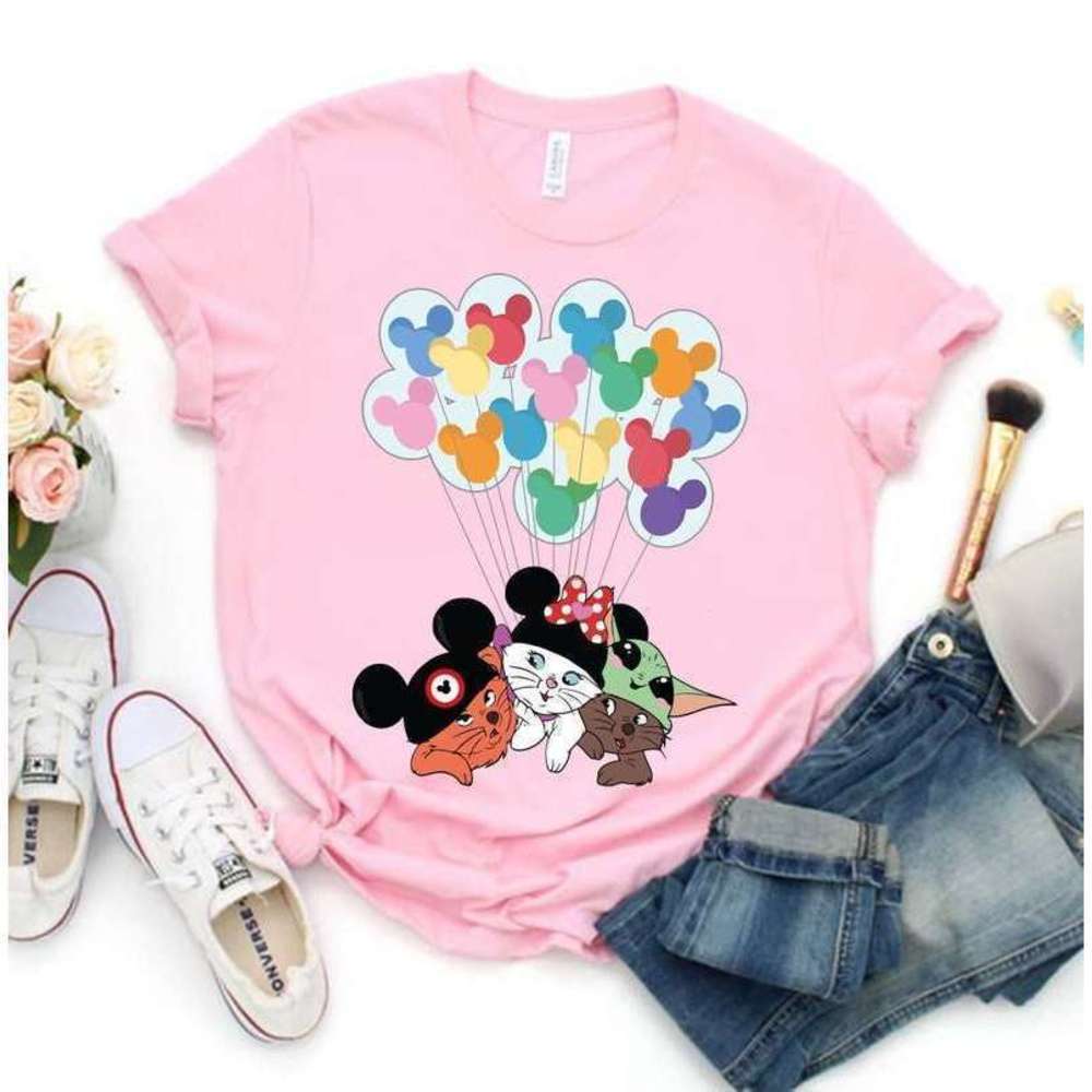 Aristocats Marie Balloon Retro Classic Unisex Cat Lover T-Shirt